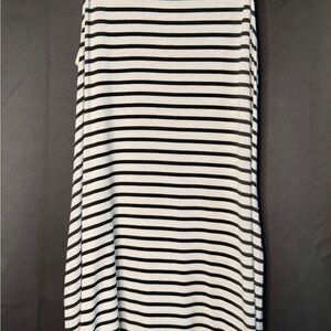 Socialite Monochrome Striped Midi Dress